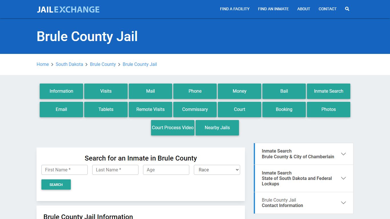 Brule County Jail Roster Lookup, SD, Inmate Search